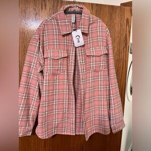 NWT Zyia plaid fleece jacket